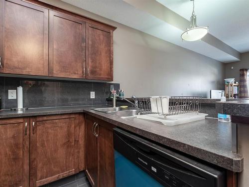 103 6720 112 Street, Edmonton, AB - Indoor Photo Showing Kitchen With Double Sink