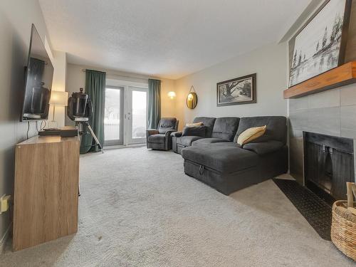 13413 43 Street, Edmonton, AB - Indoor Photo Showing Living Room With Fireplace