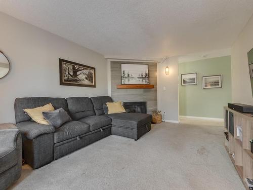 13413 43 Street, Edmonton, AB - Indoor Photo Showing Living Room With Fireplace