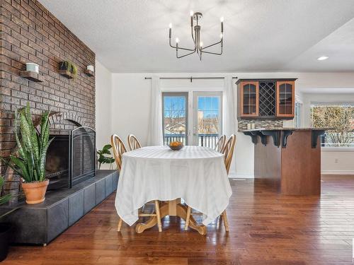 5912 11 Avenue Nw, Edmonton, AB - Indoor Photo Showing Dining Room With Fireplace