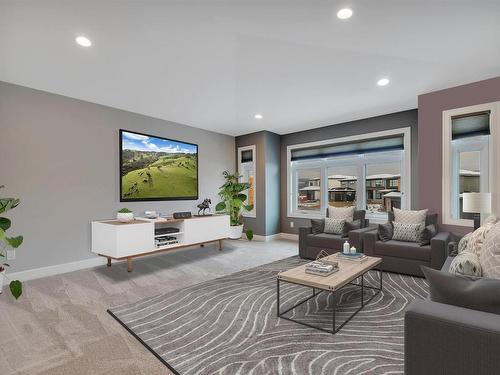 4510 Wingfield Bay, Edmonton, AB - Indoor Photo Showing Living Room