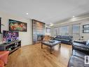 15836 13 Avenue Sw, Edmonton, AB  - Indoor Photo Showing Living Room With Fireplace 