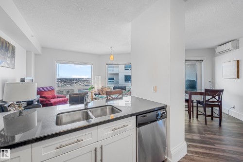 2601 10136 104 Street, Edmonton, AB - Indoor Photo Showing Kitchen With Double Sink