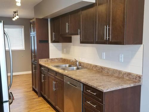 118 Centennial Court, Edmonton, AB - Indoor Photo Showing Kitchen With Double Sink