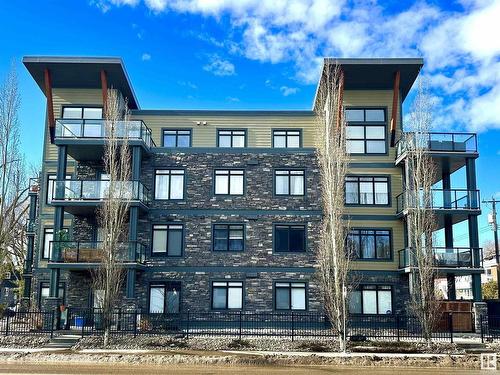 203 9908 84 Avenue, Edmonton, AB - Outdoor With Balcony With Facade