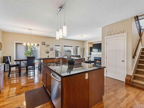 16724 60 Street, Edmonton, AB - Indoor Photo Showing Kitchen With Double Sink