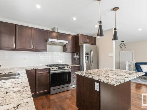 3523 111A Street, Edmonton, AB - Indoor Photo Showing Kitchen With Stainless Steel Kitchen With Upgraded Kitchen