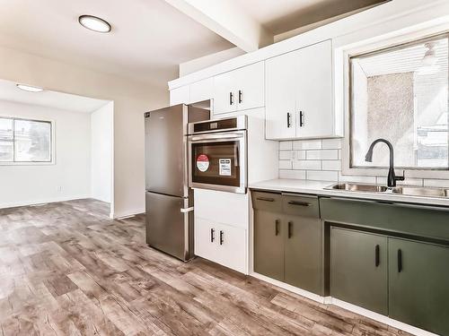 13319 81 Street, Edmonton, AB - Indoor Photo Showing Kitchen With Double Sink