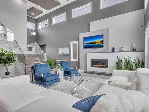 3163 Cameron Heights Way, Edmonton, AB - Indoor With Fireplace