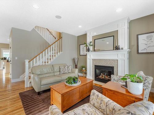 10134 81 Street, Edmonton, AB - Indoor Photo Showing Living Room With Fireplace