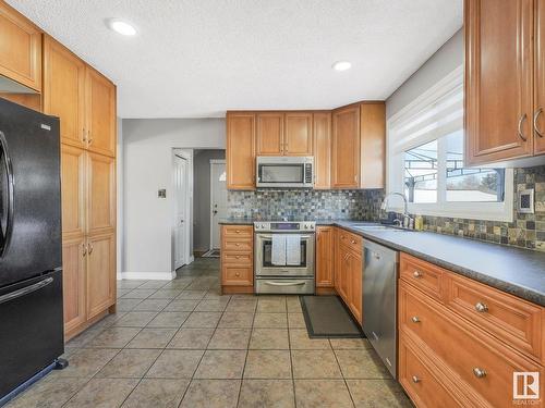 7032 138 Avenue, Edmonton, AB - Indoor Photo Showing Kitchen With Double Sink