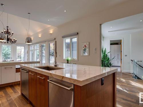 243 Windermere Drive, Edmonton, AB - Indoor Photo Showing Kitchen With Upgraded Kitchen