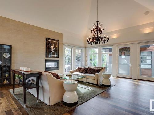 243 Windermere Drive, Edmonton, AB - Indoor Photo Showing Living Room With Fireplace