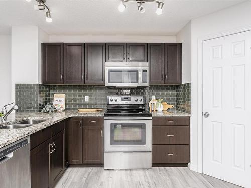 16421 134 Street, Edmonton, AB - Indoor Photo Showing Kitchen With Stainless Steel Kitchen With Double Sink