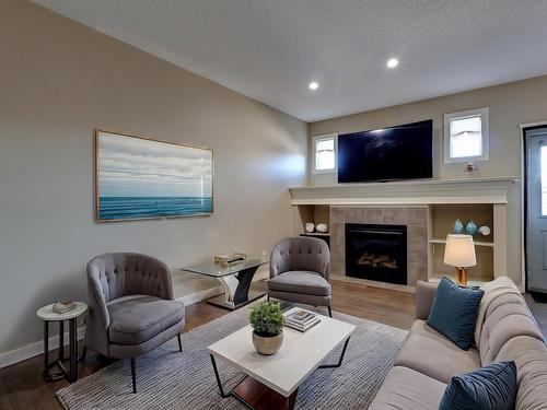 17095 38 Street, Edmonton, AB - Indoor Photo Showing Living Room With Fireplace