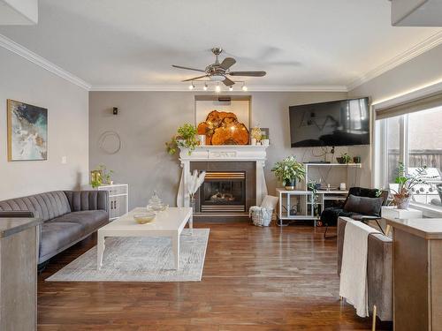 17911 110A Street, Edmonton, AB - Indoor Photo Showing Living Room With Fireplace