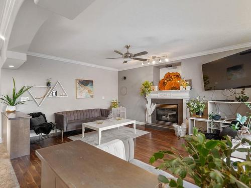 17911 110A Street, Edmonton, AB - Indoor Photo Showing Living Room With Fireplace