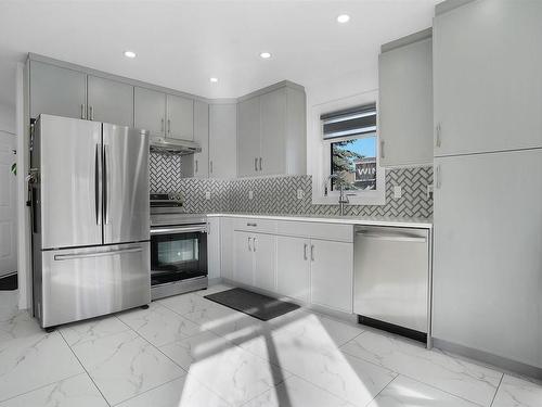 1 4020 21 Street, Edmonton, AB - Indoor Photo Showing Kitchen With Stainless Steel Kitchen