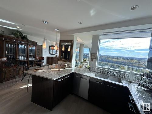 1403 11969 Jasper Avenue, Edmonton, AB - Indoor Photo Showing Kitchen With Upgraded Kitchen