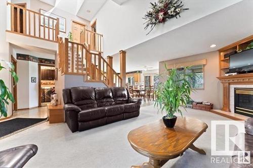 11415 9 Avenue, Edmonton, AB - Indoor Photo Showing Living Room With Fireplace