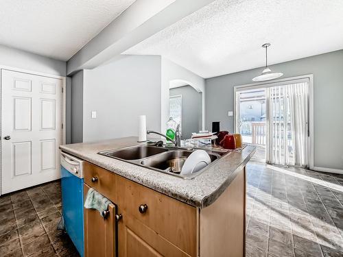 3320 20 Street, Edmonton, AB - Indoor Photo Showing Kitchen With Double Sink