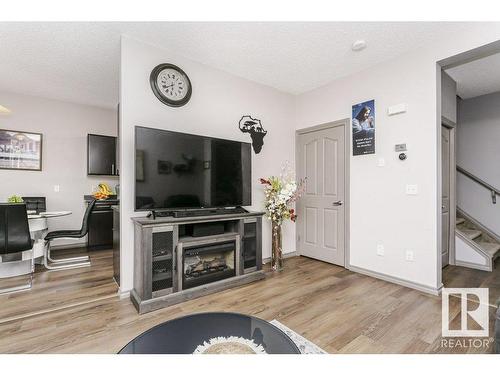 21 735 85 Street, Edmonton, AB - Indoor Photo Showing Living Room With Fireplace