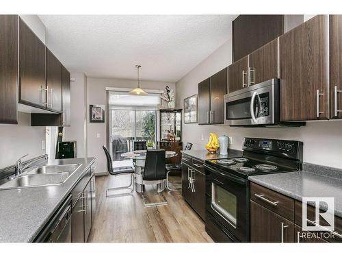 21 735 85 Street, Edmonton, AB - Indoor Photo Showing Kitchen With Double Sink