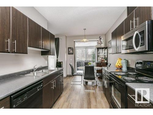 21 735 85 Street, Edmonton, AB - Indoor Photo Showing Kitchen With Double Sink