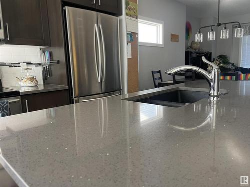 175 Hawks Ridge Boulevard Nw, Edmonton, AB - Indoor Photo Showing Kitchen With Stainless Steel Kitchen With Double Sink