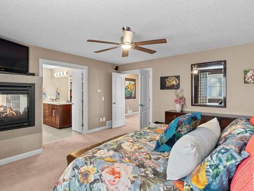 2205 Warry Loop, Edmonton, AB - Indoor Photo Showing Other Room With Fireplace