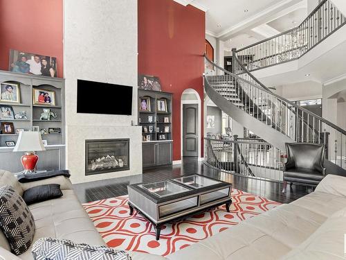 2312 Cameron Ravine Cove Cove, Edmonton, AB - Indoor With Fireplace