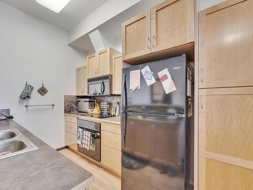 310 10411 122 Street, Edmonton, AB - Indoor Photo Showing Kitchen With Double Sink