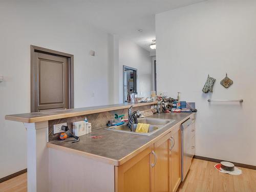 310 10411 122 Street, Edmonton, AB - Indoor Photo Showing Kitchen With Double Sink