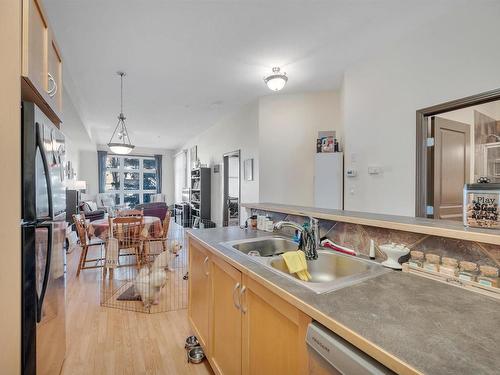 310 10411 122 Street, Edmonton, AB - Indoor Photo Showing Kitchen With Double Sink