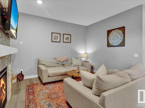 16787 36 Street, Edmonton, AB - Indoor Photo Showing Living Room With Fireplace