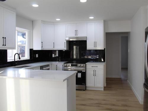 7407 92 Avenue, Edmonton, AB - Indoor Photo Showing Kitchen With Double Sink With Upgraded Kitchen