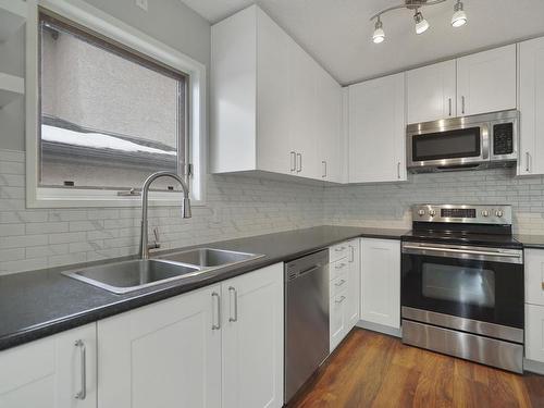 10619 81 Street, Edmonton, AB - Indoor Photo Showing Kitchen With Double Sink With Upgraded Kitchen