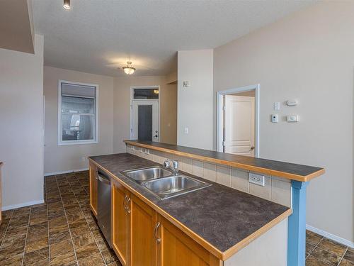 143 10403 122 Street, Edmonton, AB - Indoor Photo Showing Kitchen With Double Sink