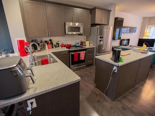 526 Orchards Boulevard, Edmonton, AB - Indoor Photo Showing Kitchen With Double Sink