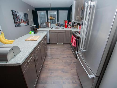 526 Orchards Boulevard, Edmonton, AB - Indoor Photo Showing Kitchen With Double Sink