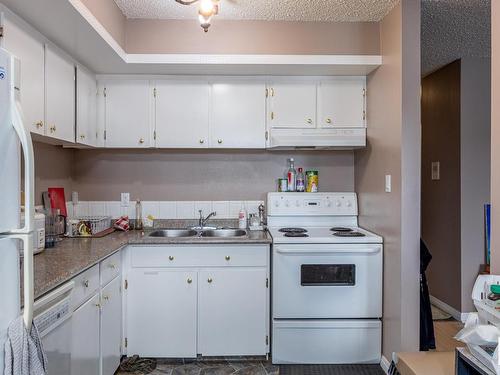 110 16428 109 Street, Edmonton, AB - Indoor Photo Showing Kitchen With Double Sink