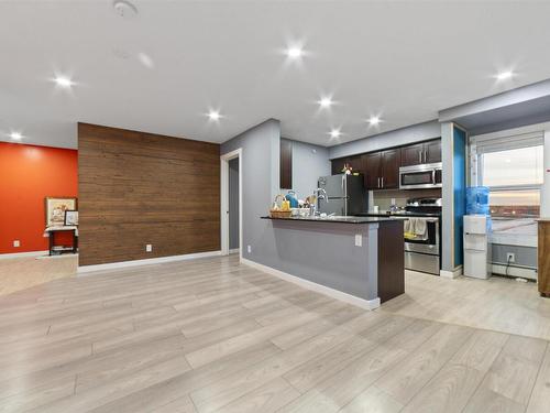 402 1510 Watt Drive, Edmonton, AB - Indoor Photo Showing Kitchen With Double Sink