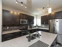 17616 58 Street, Edmonton, AB  - Indoor Photo Showing Kitchen With Stainless Steel Kitchen With Double Sink With Upgraded Kitchen 