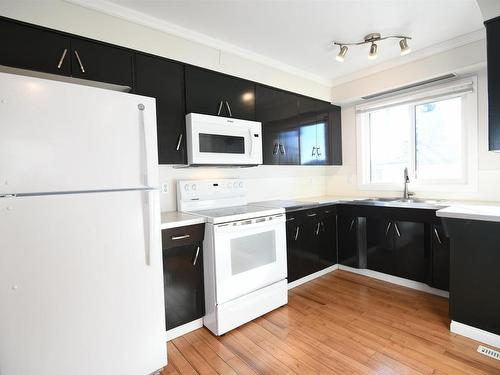 13512 112 Street, Edmonton, AB - Indoor Photo Showing Kitchen With Double Sink