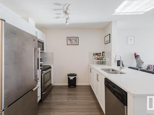 327 1820 Rutherford Road, Edmonton, AB - Indoor Photo Showing Kitchen With Double Sink