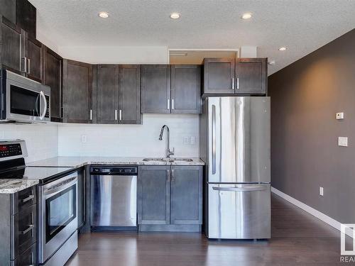 604 10238 103 Street, Edmonton, AB - Indoor Photo Showing Kitchen With Upgraded Kitchen