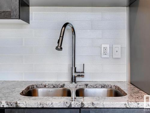 604 10238 103 Street, Edmonton, AB - Indoor Photo Showing Kitchen With Double Sink With Upgraded Kitchen