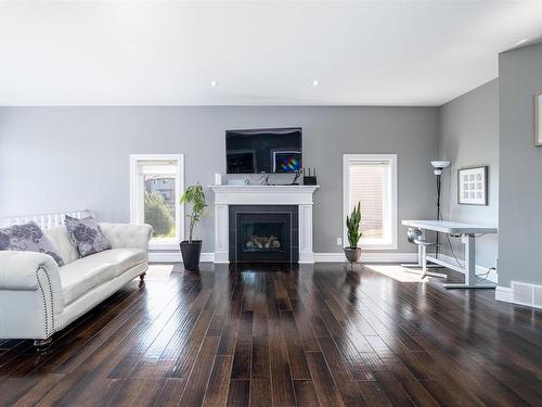 709 178A Street, Edmonton, AB - Indoor Photo Showing Living Room With Fireplace