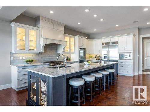 4096 Whispering River Drive, Edmonton, AB - Indoor Photo Showing Kitchen With Upgraded Kitchen