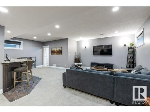 535 Albany Way, Edmonton, AB - Indoor Photo Showing Other Room With Fireplace